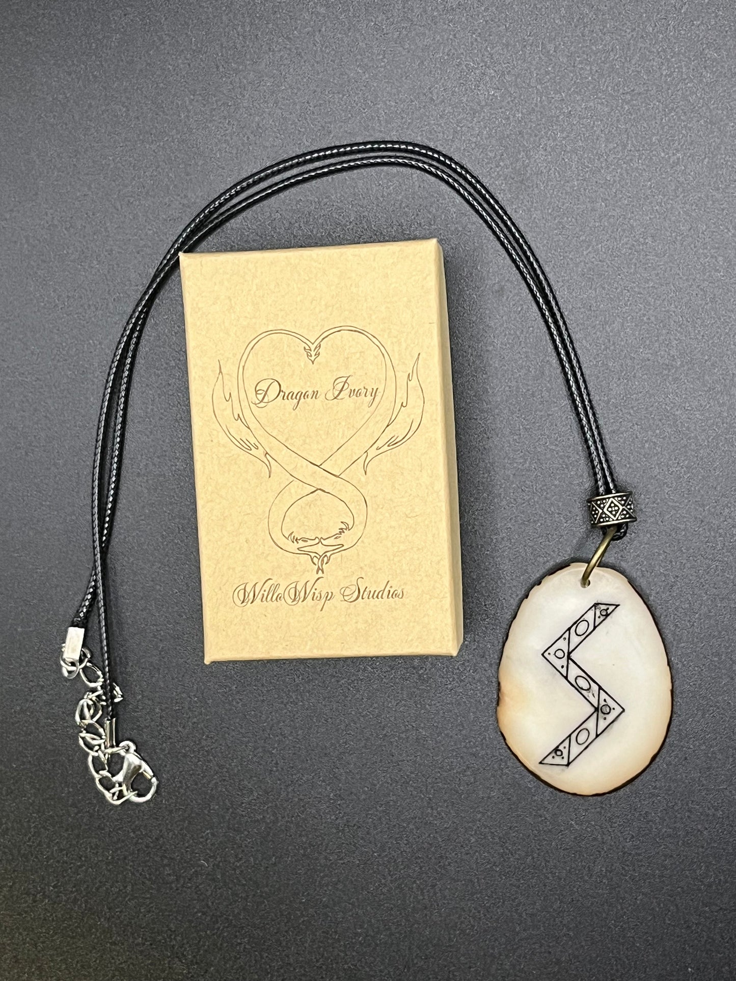 Tagua Rune Necklace